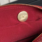 BOWLING BAG 29 IN RED CALFSKIN GOLD HARDWARE - Image 3
