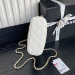 HOBO BAG 21 IN WHITE GRAINED CALFSKIN GOLD HARDWARE - Image 3