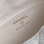 HOBO BAG 21 IN WHITE GRAINED CALFSKIN GOLD HARDWARE - Image 5