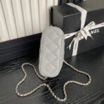 HOBO BAG 21 IN RHINO GRAY GRAINED CALFSKIN GOLD HARDWARE - Image 4
