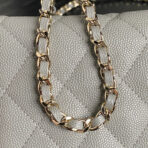 HOBO BAG 21 IN RHINO GRAY GRAINED CALFSKIN GOLD HARDWARE - Image 3