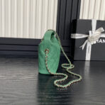 HOBO BAG 21 IN GREENISH GRAINED CALFSKIN GOLD HARDWARE - Image 8