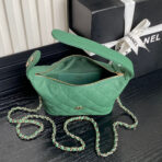 HOBO BAG 21 IN GREENISH GRAINED CALFSKIN GOLD HARDWARE - Image 9