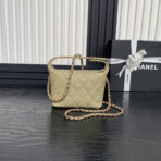 HOBO BAG 21 IN INDIAN KHAKI GRAINED CALFSKIN GOLD HARDWARE - Image 6