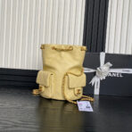 CRUISE DRAWSTRING BACKPACK 24 IN YELLOW LAMBSKIN GOLD-TONE METALLIC - Image 2