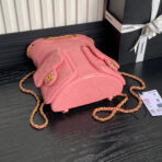 CRUISE DRAWSTRING BACKPACK 24 IN PINK LAMBSKIN GOLD-TONE METALLIC - Image 6