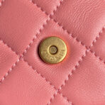 CRUISE DRAWSTRING BACKPACK 24 IN PINK LAMBSKIN GOLD-TONE METALLIC - Image 3