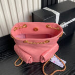 CRUISE DRAWSTRING BACKPACK 24 IN PINK LAMBSKIN GOLD-TONE METALLIC - Image 8