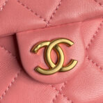 CRUISE DRAWSTRING BACKPACK 24 IN PINK LAMBSKIN GOLD-TONE METALLIC - Image 10