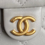 CRUISE DRAWSTRING BACKPACK 24 IN GREY LAMBSKIN GOLD-TONE METALLIC - Image 3