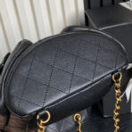 BUCKET BACKPACK 24 IN BLACK LAMBSKIN GOLD HARDWARE - Image 7