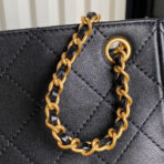 BUCKET BACKPACK 24 IN BLACK LAMBSKIN GOLD HARDWARE - Image 10