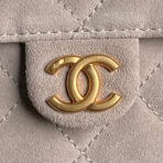 MEDIUM HANDBAG 40 IN BEIGE SUEDE GOLD HARDWARE - Image 7