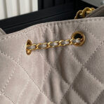 MEDIUM HANDBAG 40 IN BEIGE SUEDE GOLD HARDWARE - Image 9