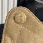 MEDIUM HANDBAG 40 IN OAT YELLOW SUEDE GOLD HARDWARE - Image 8