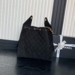MEDIUM HANDBAG 40 IN BLACK SUEDE GOLD HARDWARE - Image 6