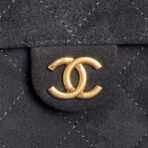 MEDIUM HANDBAG 40 IN BLACK SUEDE GOLD HARDWARE - Image 8