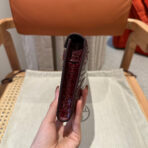 KELLY CUT 31 IN SANGRIA PURPLE CROCO-EMBOSSED  WITH GOLD HARDWARE - Image 8