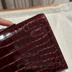 KELLY CUT 31 IN SANGRIA PURPLE CROCO-EMBOSSED  WITH GOLD HARDWARE - Image 5