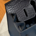 BIRKIN FAUBOURG TOUCH 20 IN NAVY BLUE  WITH SILVER HARDWARE - Image 8