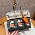 BIRKIN FAUBOURG TOUCH 20 IN DOVE GRAY  WITH SILVER HARDWARE