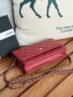 CC WOC ENTRUPY 19 BAG IN CHERRY RED CALFSKIN - Image 6