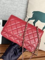 CC WOC ENTRUPY 19 BAG IN CHERRY RED CALFSKIN - Image 3