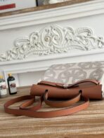 HERBAG ZIP 31 LAQUERED BAG IN OFF-WHITE MIX BROWN H PLUME CANVAS AND BROWN COWHIDE - Image 7