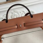 HERBAG ZIP 31 LAQUERED BAG IN OFF-WHITE MIX YELLOW H PLUME CANVAS - Image 2