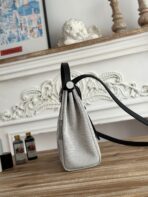 HERBAG ZIP 31 LAQUERED BAG IN OFF-WHITE MIX BLACK H PLUME CANVAS - Image 2