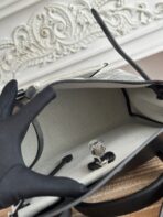 HERBAG ZIP 31 LAQUERED BAG IN OFF-WHITE MIX BLACK H PLUME CANVAS - Image 7