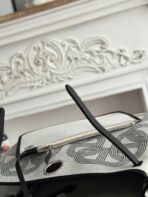 HERBAG ZIP 31 LAQUERED BAG IN OFF-WHITE MIX BLACK H PLUME CANVAS - Image 8