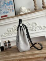 HERBAG ZIP 31 LAQUERED BAG IN OFF-WHITE MIX BLUE H PLUME CANVAS - Image 2