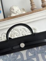 HERBAG ZIP 31 LAQUERED BAG IN OFF-WHITE MIX BLUE H PLUME CANVAS - Image 6