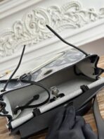 HERBAG ZIP 31 LAQUERED BAG IN OFF-WHITE MIX BLUE H PLUME CANVAS - Image 7