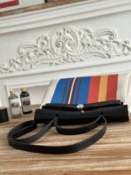 HERBAG ZIP 31 LAQUERED BAG IN BLUE MIX RED H PLUME CANVAS - Image 8