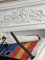 HERBAG ZIP 31 LAQUERED BAG IN BLUE MIX RED H PLUME CANVAS - Image 9