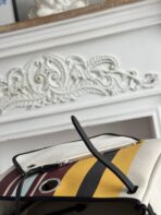 HERBAG ZIP 31 LAQUERED BAG IN BROWN MIX YELLOW H PLUME CANVAS - Image 2