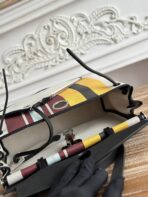 HERBAG ZIP 31 LAQUERED BAG IN BROWN MIX YELLOW H PLUME CANVAS - Image 3