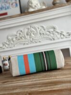 HERBAG ZIP 31 LAQUERED BAG IN GREEN MIX BLUE H PLUME CANVAS - Image 3