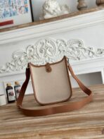 MINI NEO 17 EVELYNE BAG IN BEIGE CANVAS AND BRONZE BROWN - Image 2