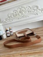 MINI NEO 17 EVELYNE BAG IN BEIGE CANVAS AND BRONZE BROWN - Image 3