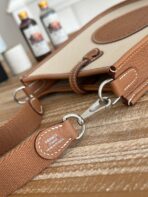 MINI NEO 17 EVELYNE BAG IN BEIGE CANVAS AND BRONZE BROWN - Image 5