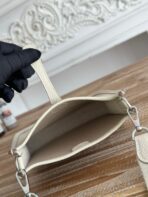 MINI NEO 17 EVELYNE BAG IN OYSTER TAN CANVAS AND WHITE - Image 5