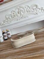 MINI NEO 17 EVELYNE BAG IN OYSTER TAN CANVAS AND WHITE - Image 4