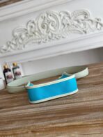 MINI NEO 17 EVELYNE BAG IN SKY BLUE CANVAS AND WHITE - Image 5