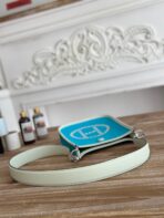 MINI NEO 17 EVELYNE BAG IN SKY BLUE CANVAS AND WHITE - Image 9