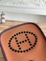 MINI NEO 17 EVELYNE BAG IN BRONZE BROWN CANVAS AND PLUM PURPLE - Image 5