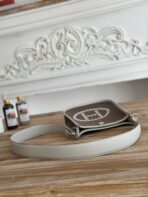 MINI NEO 17 EVELYNE BAG IN WENGE BROWN CANVAS AND WHITE - Image 9