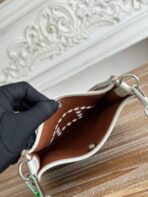 MINI NEO 17 EVELYNE BAG IN WENGE BROWN CANVAS AND WHITE - Image 3